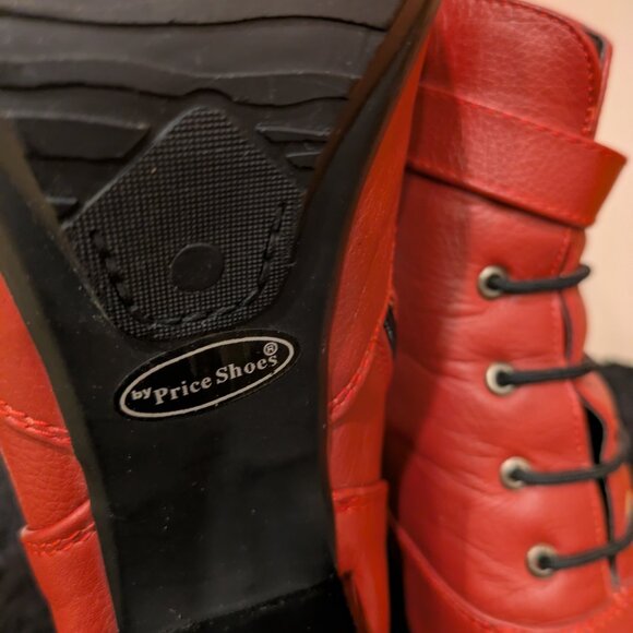 Red leather heels made in Mexico - Picture 8 of 8